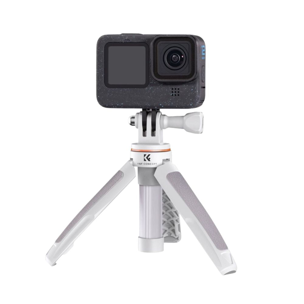 Trípode K&F Concept, KF09.133 MS03 para Smartphone 32cm ultraligero, blanco